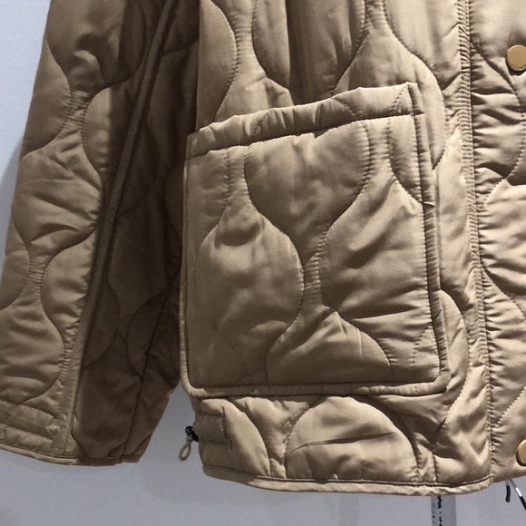 Lucky Brand tan quilted coat Large New with Tags - Picture 5 of 10